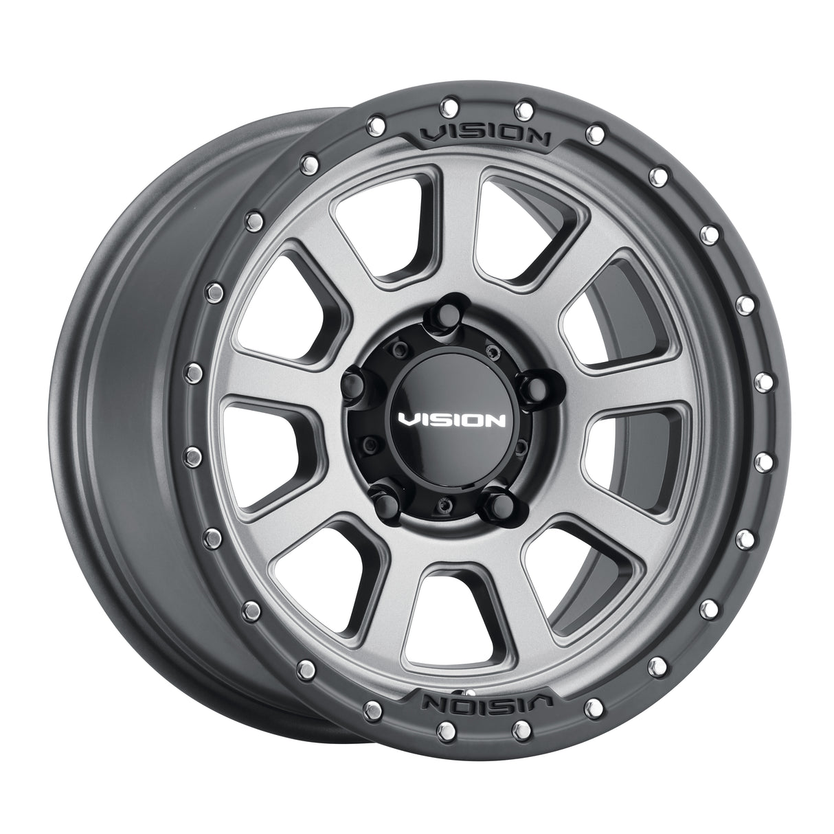 Vision Wheel - Ojos - 350 Satin Grey- 8x6.5" 20"x9"