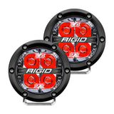 360 Series 4 Inch LED Spot Optic Red Backlight (Pair)