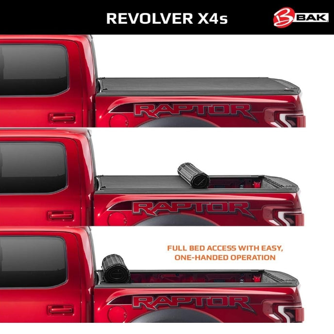 BAK Revolver X4s Hard Rolling Truck Bed Tonneau Cover | 80701 | Fits 2020-2024 Jeep Gladiator 5' Bed (60.3")