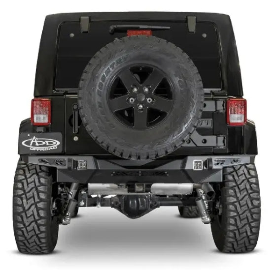 Addictive Desert Designs Stealth Fighter Rear Bumper, Heritage Hammer Black - JK