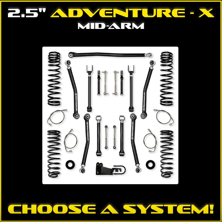 Jeep JK (2 DR) 2.5" Adventure - X Mid-arm System