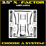 Jeep JK (2DR) 3.5" X-Factor Mid-arm System