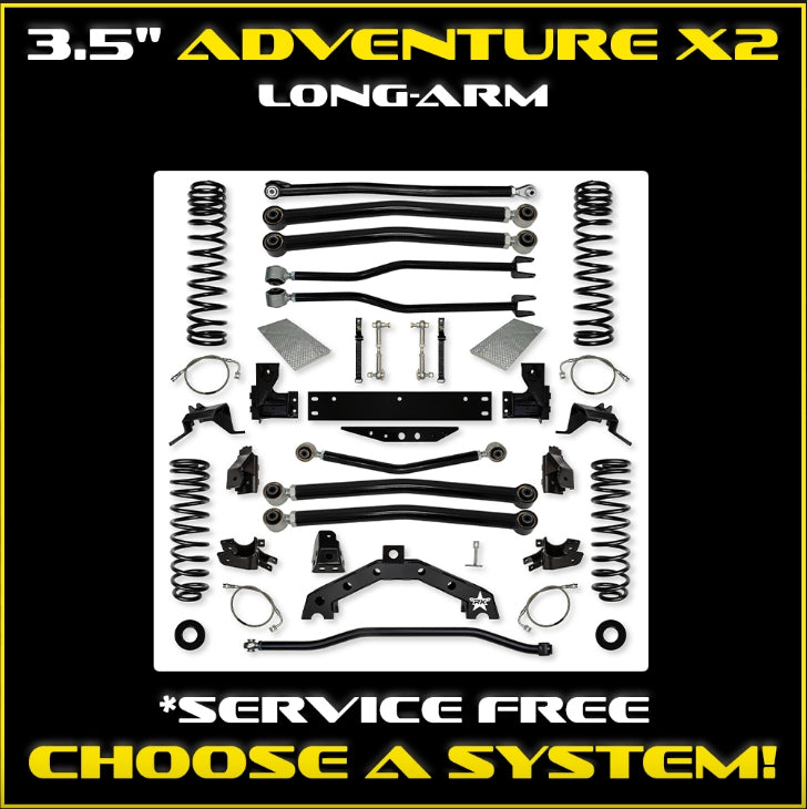 Jeep JK (2DR) 3.5" Adventure - X2 Long-Arm System