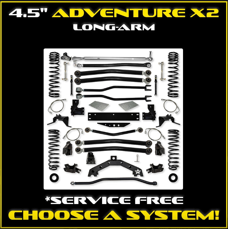Jeep JK (2DR) 4.5" Adventure - X2 Long-Arm System