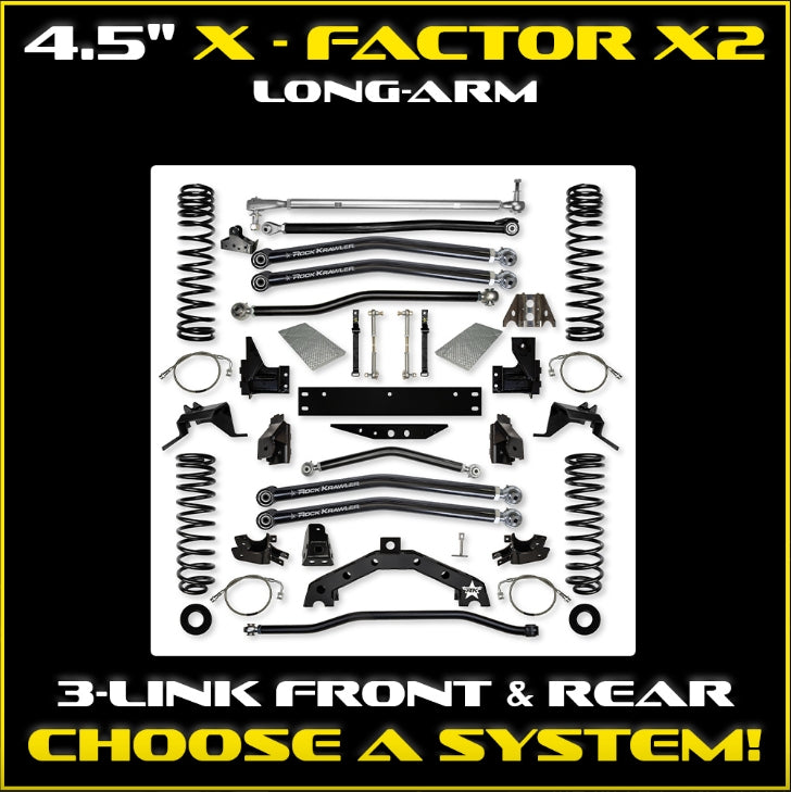 Jeep JK (2DR) 4.5" X - Factor X2 Long-Arm System