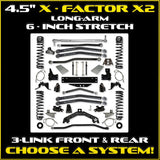 Jeep JK (2DR) 4.5" X - Factor X2 Long-Arm System - 6" Stretch
