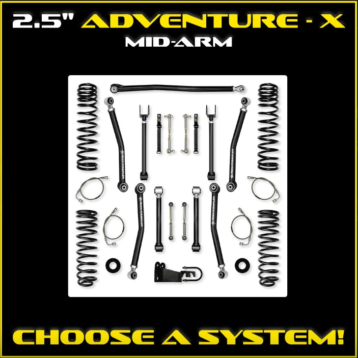 Jeep JKU (4DR) 2.5" Adventure - X Mid-arm System