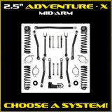 Jeep JKU (4DR) 2.5" Adventure - X Mid-arm System