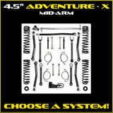 Jeep JKU (4DR) 4.5" Adventure - X Mid-arm System