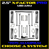 Jeep JKU (4DR) 2.5" X-Factor PRO Mid-arm System