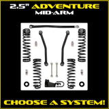 Jeep JKU (4DR) 2.5" Adventure Mid-Arm System