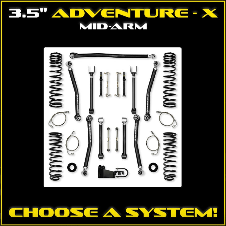 Jeep JKU (4DR) 3.5" Adventure - X Mid-arm System