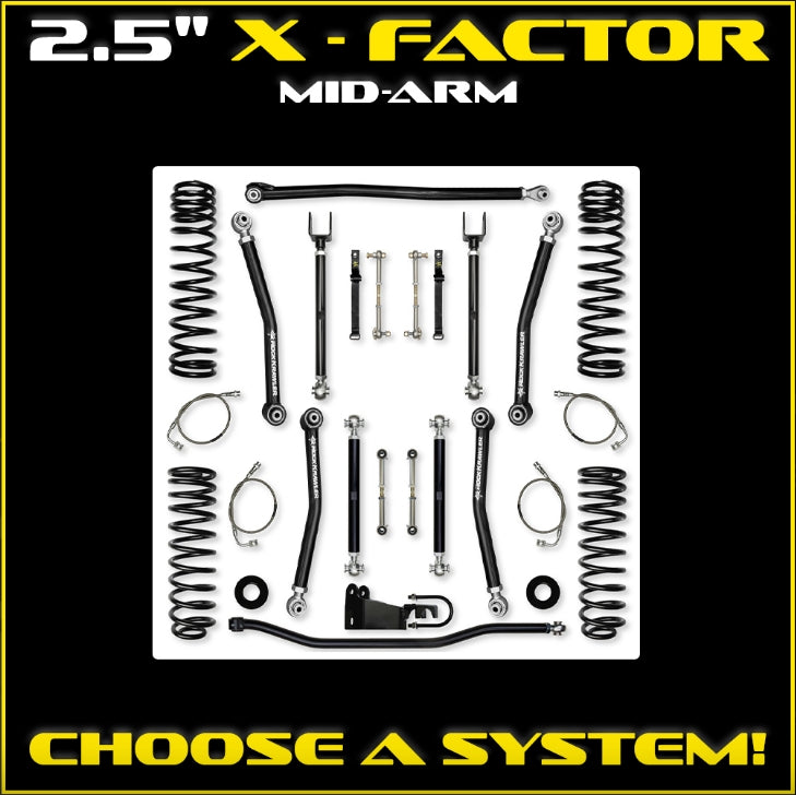 Jeep JKU (4DR) 2.5" X-Factor Mid-arm System