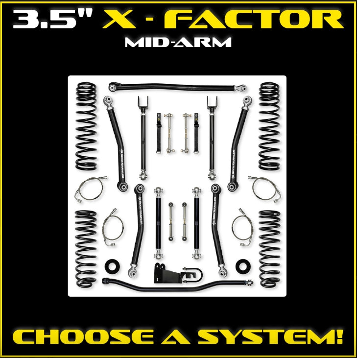 Jeep JKU (4DR) 3.5" X-Factor Mid-arm System