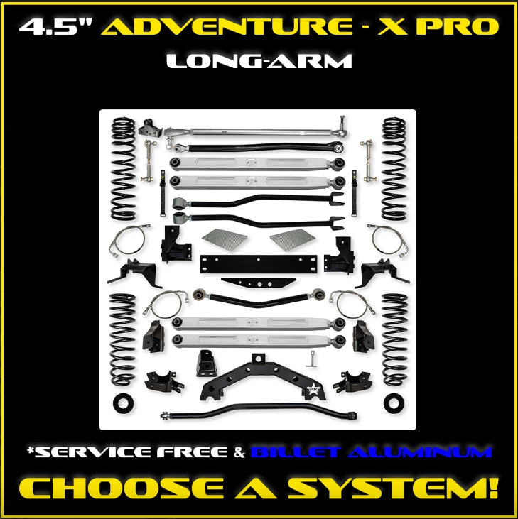 Jeep JKU (4DR) 4.5" Adventure - X PRO Long-Arm System