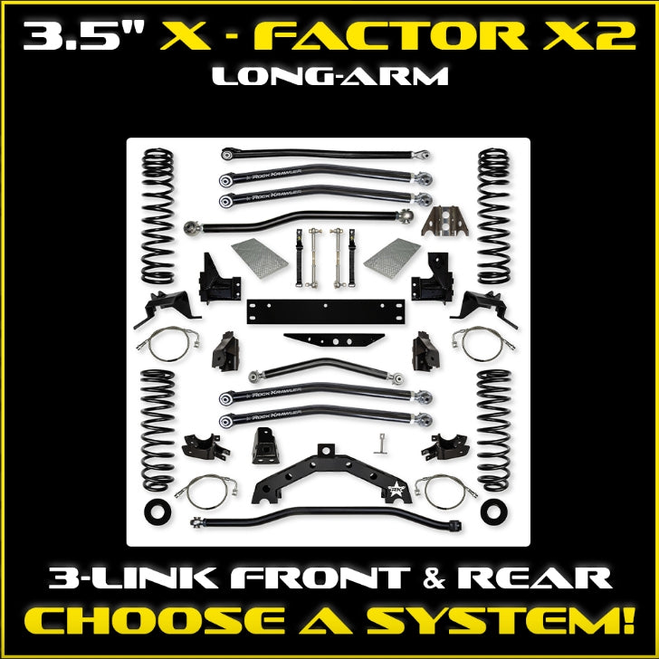 Jeep JKU (4DR) 3.5" X - Factor X2 Long-Arm System