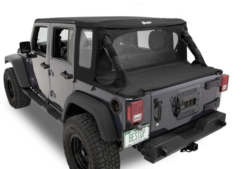 Bestop Halftop Soft Top Conversion Kit - Black Twill - JK 2DR