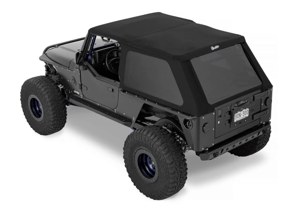 Bestop Trektop Slantback Soft Top - Black Twill - LJ