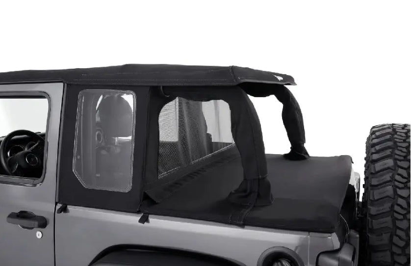 Bestop Halftop Soft Top Conversion Kit, Black Twill - JK 4DR