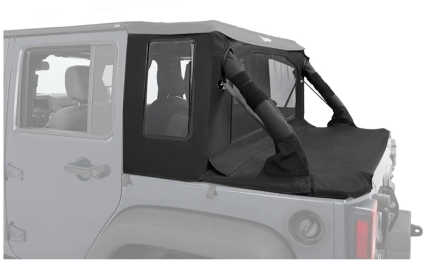 Bestop Halftop Soft Top Conversion Kit, Black Twill - JK 4DR