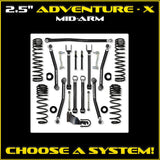 Jeep JL (2DR) 2.5" Adventure - X Mid-arm System (SPORT/SAHARA)