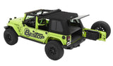 Bestop Trektop Pro Hybrid Slantback Twill Soft Top, Black - JKU 4DR