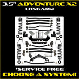 Jeep JL (2DR) 3.5" Adventure - X2 Long-Arm System (SPORT/SAHARA)