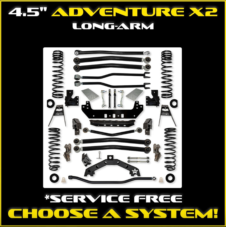 Jeep JL (2DR) 4.5" Adventure - X2 Long-Arm System