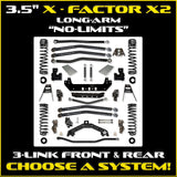 Jeep JL (2DR) 3.5" X - Factor X2 "No-Limits" Long-Arm System (RUBICON)