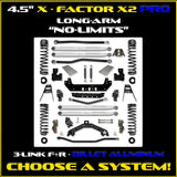 Jeep (2DR) JL 4.5" X - Factor X2 PRO "No-Limits" Long-Arm System (RUBICON)