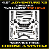 Jeep JLU (4DR) 4.5" Adventure - X2 "No-Limits" 392 Long-Arm System