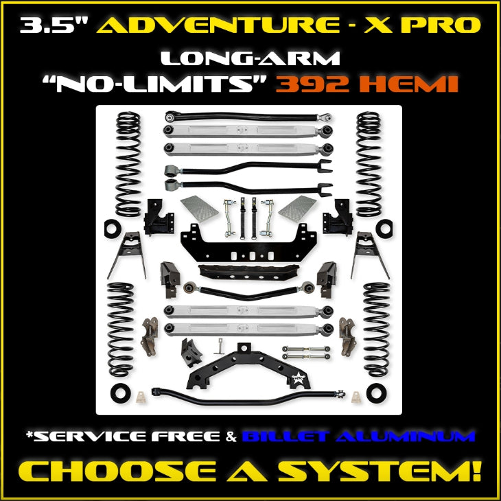 Jeep  JLU (4DR) 3.5" Adventure - X PRO "No-Limits" 392 Long-Arm System