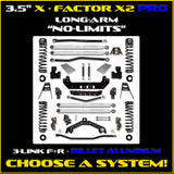 Jeep JLU (4DR) 3.5" X - Factor X2 PRO "No-Limits" Long-Arm System (RUBICON)