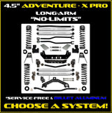 Jeep JLU (4DR) 4.5" Adventure - X PRO "No-Limits" Long-Arm System (RUBICON)