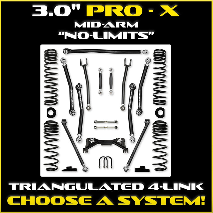 Jeep JT Gladiator 3.0" PRO - X "No-Limits" Mid-Arm System (RUBICON)