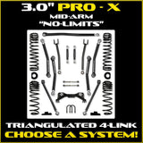 Jeep JT Gladiator 3.0" PRO - X "No-Limits" Mid-Arm System (RUBICON)