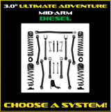 Jeep JT Gladiator 3.0" Ultimate Adventure Diesel Mid-Arm System