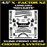 Jeep JT Gladiator 4.5" X-Factor X2 "No-Limits" Long-Arm System (RUBICON)