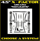 Jeep JT Gladiator 4.5" X-Factor "No Limits" Mid-Arm System (RUBICON)