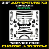Jeep JT Gladiator  3.0" Adventure - X2 Diesel Long-Arm System