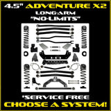 Jeep JT Gladiator 4.5" Adventure X2 "No-Limits" Long-Arm System (RUBICON)