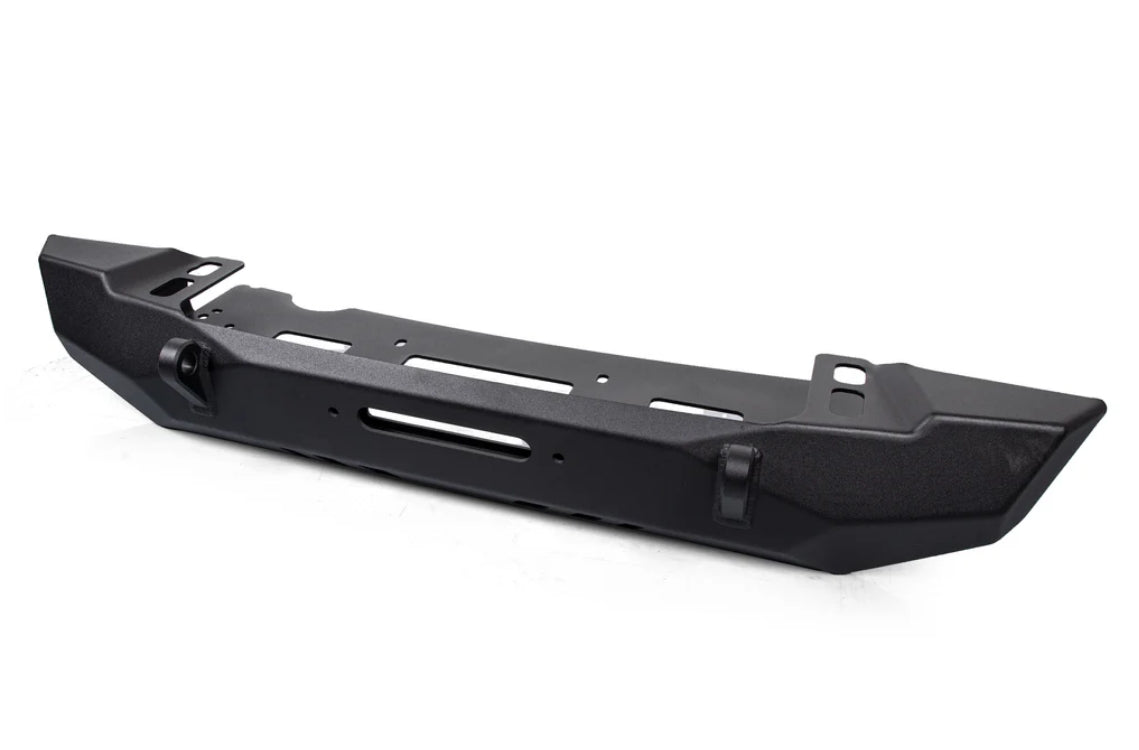 Crawltek Pyro Mid-Width Front Bumper - Black - TJ/LJ/CJ/YJ