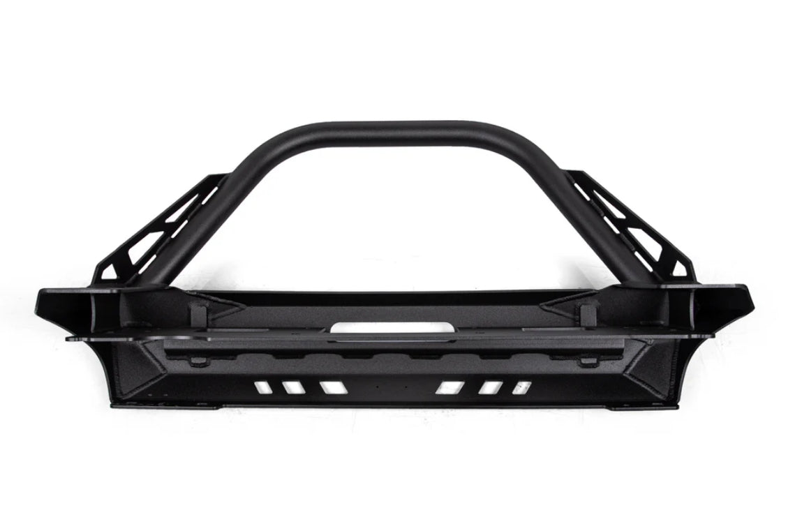 Crawltek Pyro Stubby Front Bumper w/ Flat Top Stinger - Black - TJ/LJ/YJ/CJ