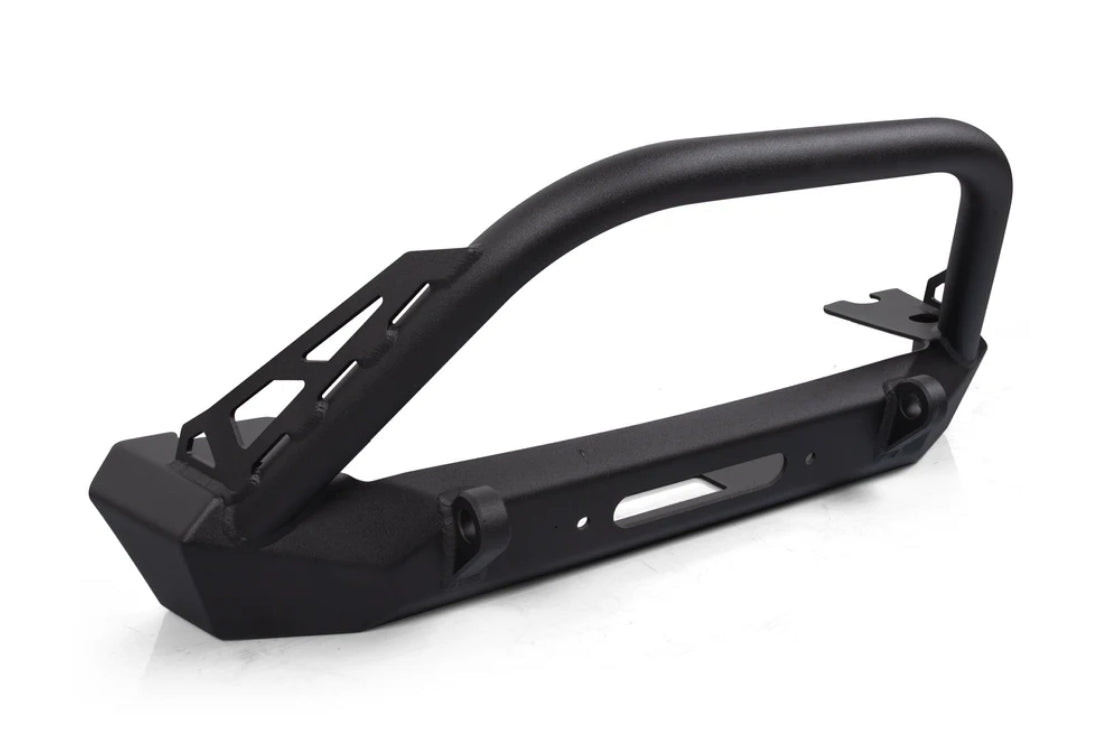 Crawltek Inferno Front Winch Bumper w/ Flat Top Stinger - Black - JK