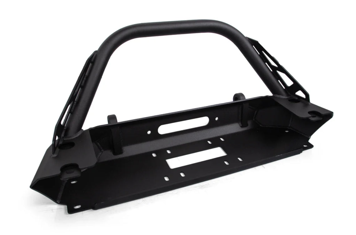 Crawltek Inferno Front Winch Bumper w/ Flat Top Stinger - Black - JK