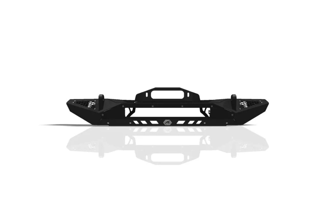 Crawltek Blaze Front Bumper w/ Light Bar Center Section - Black - JT/JL/JK