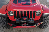 Crawltek Blaze Front Bumper w/ Light Bar Center Section - Black - JT/JL/JK