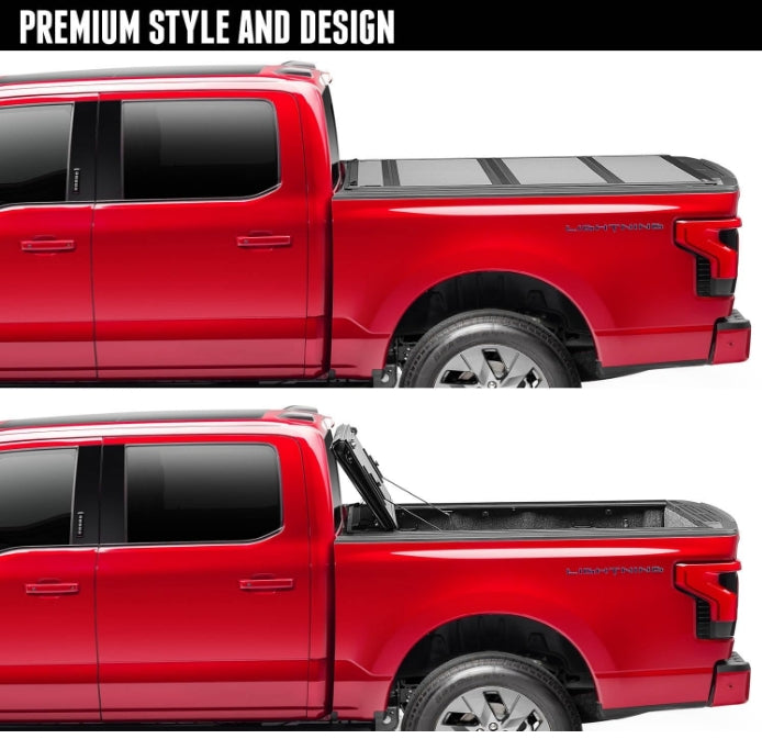 BAK BAKFlip MX4 Hard Folding Truck Bed Tonneau Cover | 448339 | Fits 2021-2024 Ford F-150 (incl. Raptor/Lightning) 5' 7" Bed (67.1")