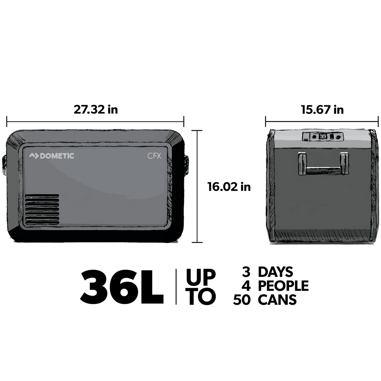 Dometic CFX3 35 Portable Refrigerator - 36L