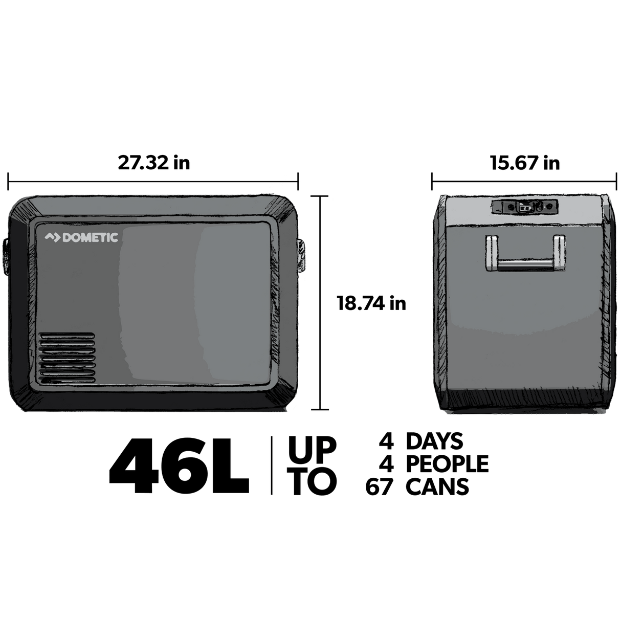 Dometic CFX3 45 Portable Refrigerator - 46L